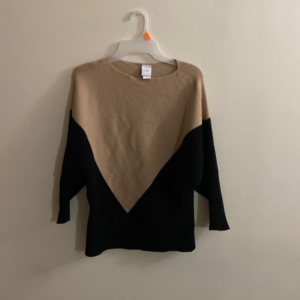 Tan and black sweater